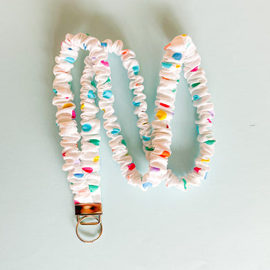 Color Dot Scrunchie Lanyard