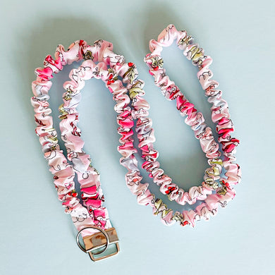 HOLIDAY Pastel Pink Santa Scrunchie Lanyard
