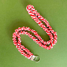 Load image into Gallery viewer, HOLIDAY Candy Cane Stripe Scrunchie Lanyard