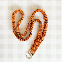 Load image into Gallery viewer, Caramel Micro Dot Scrunchie Lanyard