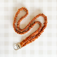 Load image into Gallery viewer, Caramel Micro Dot Scrunchie Lanyard