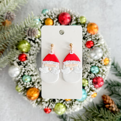 Snowy Santa Earrings