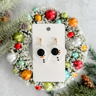 Melted Snowman Earrings