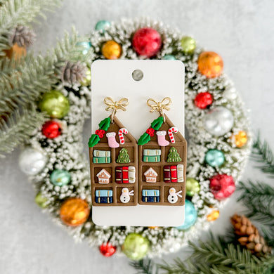 Holiday Trinket Bookshelf Earrings
