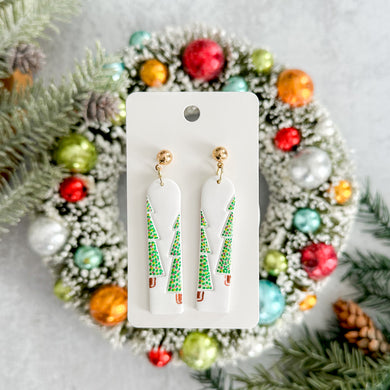 Long Bar Tree Earrings