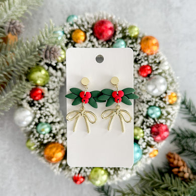 Holly Bow Earrings
