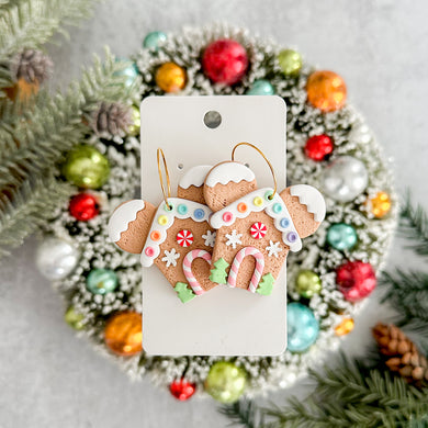 Mouse House Gingerbread Earrings