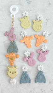 Hundred Acre Wood Earrings or Straw Charm