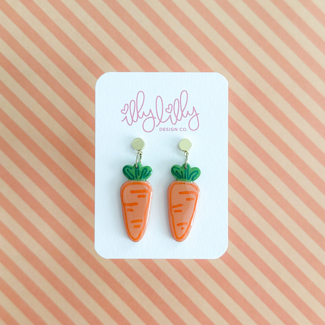 Doodle Carrot Earrings