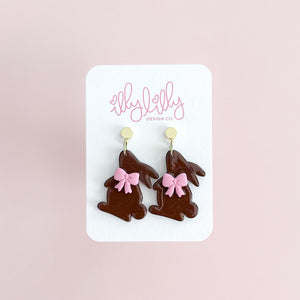 Chocolate Bunny Earrings
