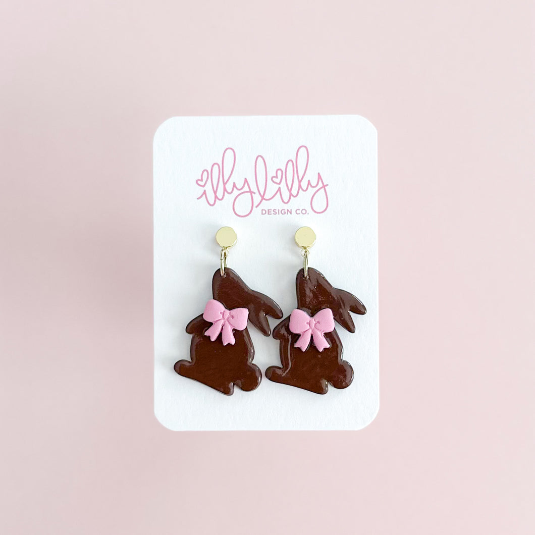 Chocolate Bunny Earrings