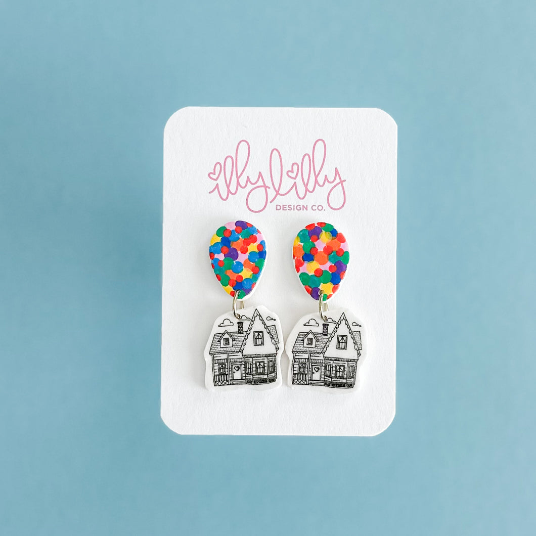 Up House Sketch Earrings