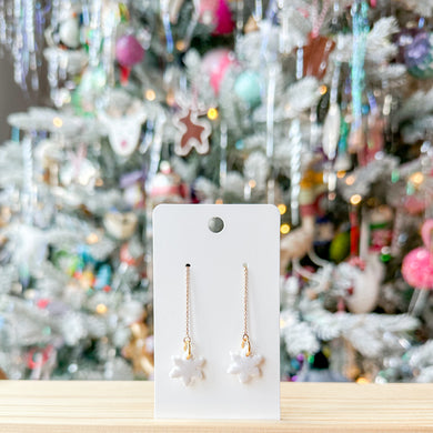 Snowflake Threader Earrings