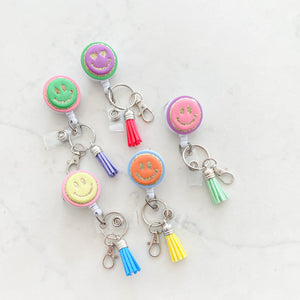Smiley Patch Badge Reel (color randomly selected)