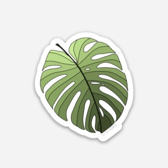 Green Ombré Monstera Sticker
