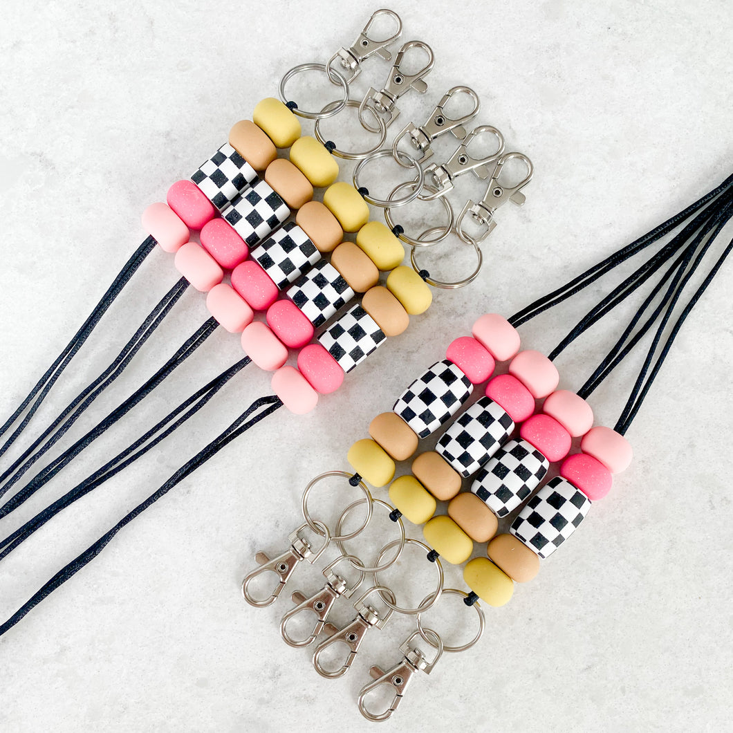 Warm Color Checker Lanyard