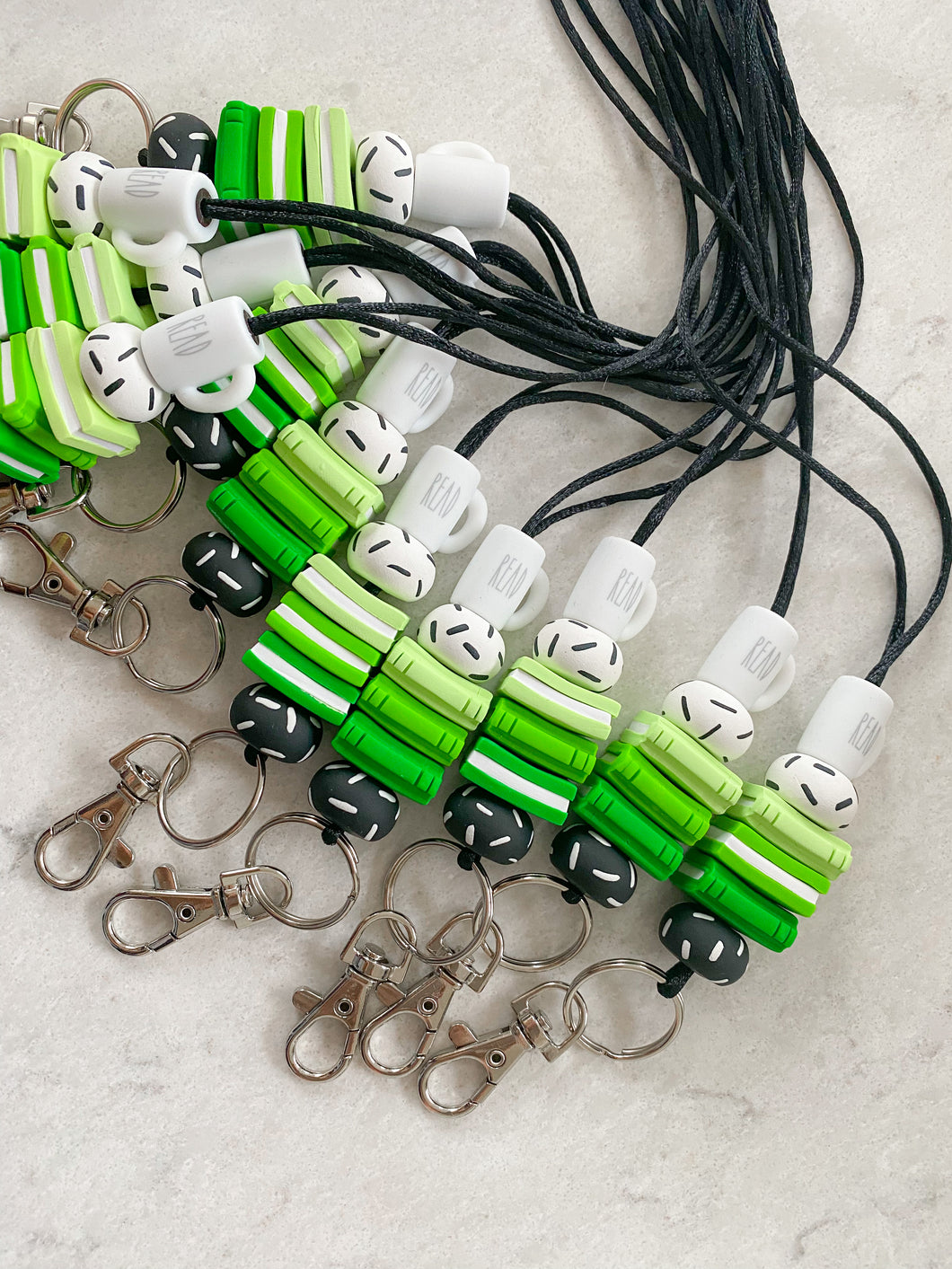 Ombre Green Bookish Lanyard Collection