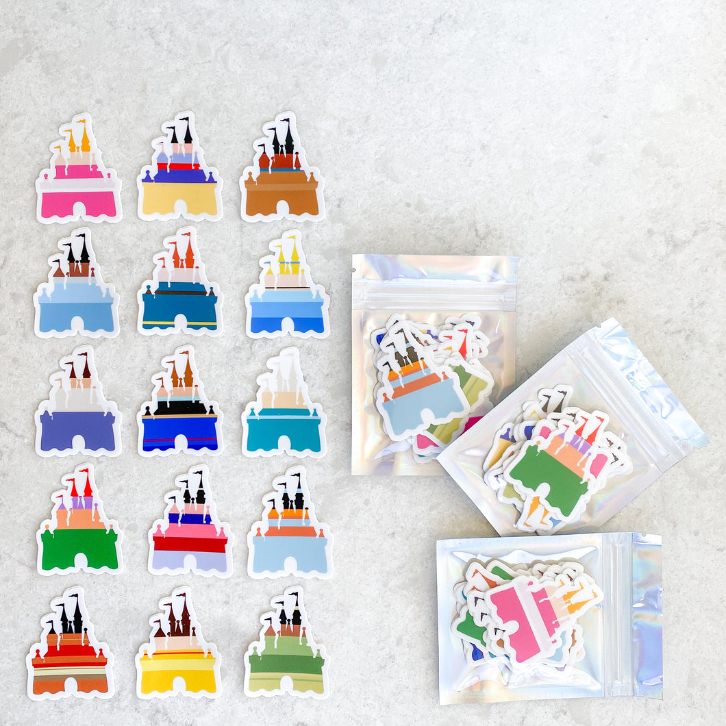 Colorblock Princess Castle Sticker Pack (set of 15)