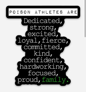 Poison Athletes Are Sticker