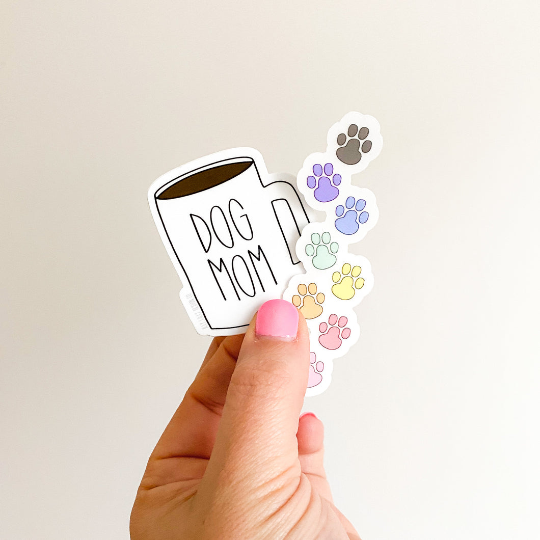 Dog Mom and Clear Paw sticker pack