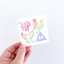 Load image into Gallery viewer, Rainbow HP Symbol Sticker (clear background!)