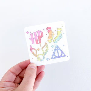 Preorder Rainbow HP Symbol Sticker (clear background!)