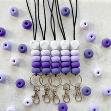 Load image into Gallery viewer, Purple Ombre Hexi Lanyard