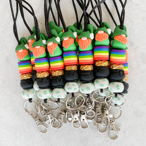 Pot of Gold Rainbow Gnome Lanyards
