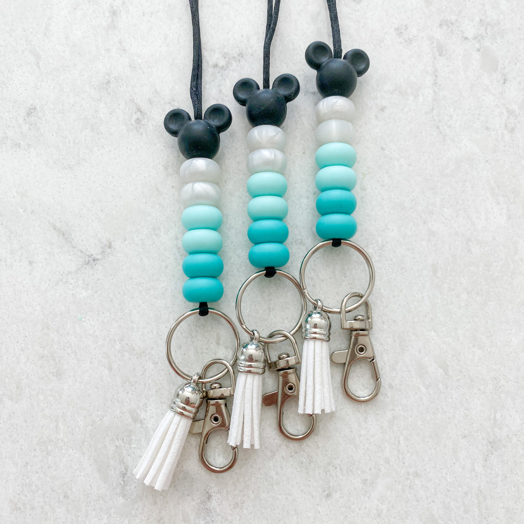 NEW Color Pop Mouse Ear Silicone Lanyards