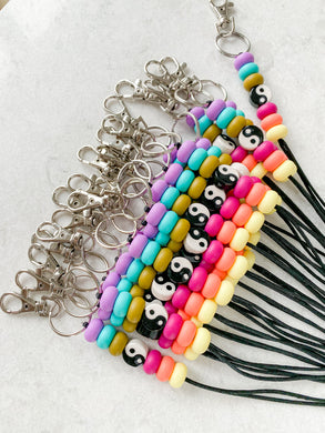 Yin Yang Silicone and Ceramic Lanyard