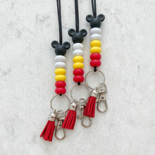 Load image into Gallery viewer, NEW Color Pop Mouse Ear Silicone Lanyards