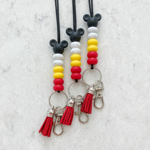 NEW Color Pop Mouse Ear Silicone Lanyards
