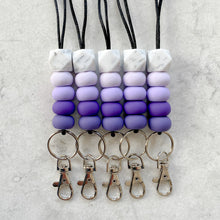 Load image into Gallery viewer, Purple Ombre Hexi Lanyard