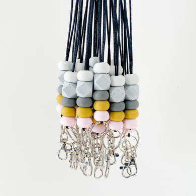 Chartreuse and Blush Hexi Lanyard