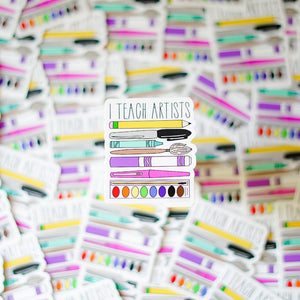 I Teach Artists 2.5” Stickers