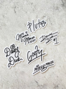 THE FAVES Clear Autograph Sticker 6 Pack