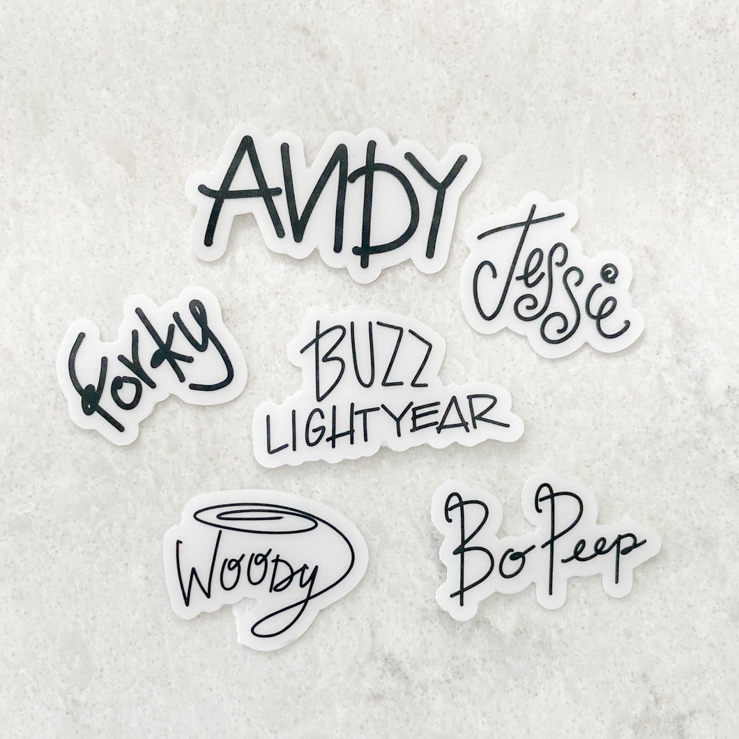 TOY BOX Clear Autograph Sticker 6 Pack
