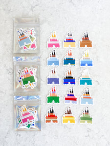 Colorblock Princess Castle Sticker Pack (set of 15)