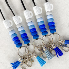 Load image into Gallery viewer, Ombré Blues Special Ed Mug Lanyards (all silicone)