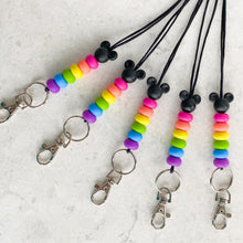 Load image into Gallery viewer, Color Pop Mouse Ear Silicone Lanyards